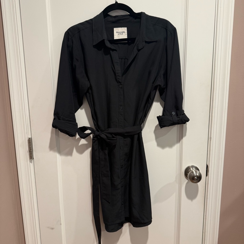 Abercrombie & Fitch Shirt Dress Black NWOT